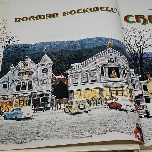 Vintage NORMAN ROCKWELL CHRISTMAS Book Charming Illustrations Music Poem Stories - Picture 6 of 16